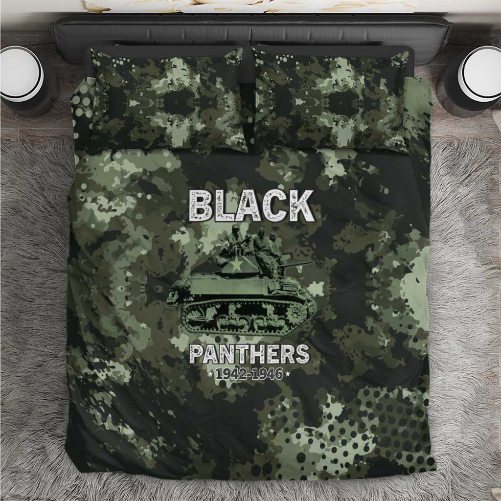 761st Tank Battalion Black Panthers Bedding Set WWII Military Camouflage - Wonder Print Shop