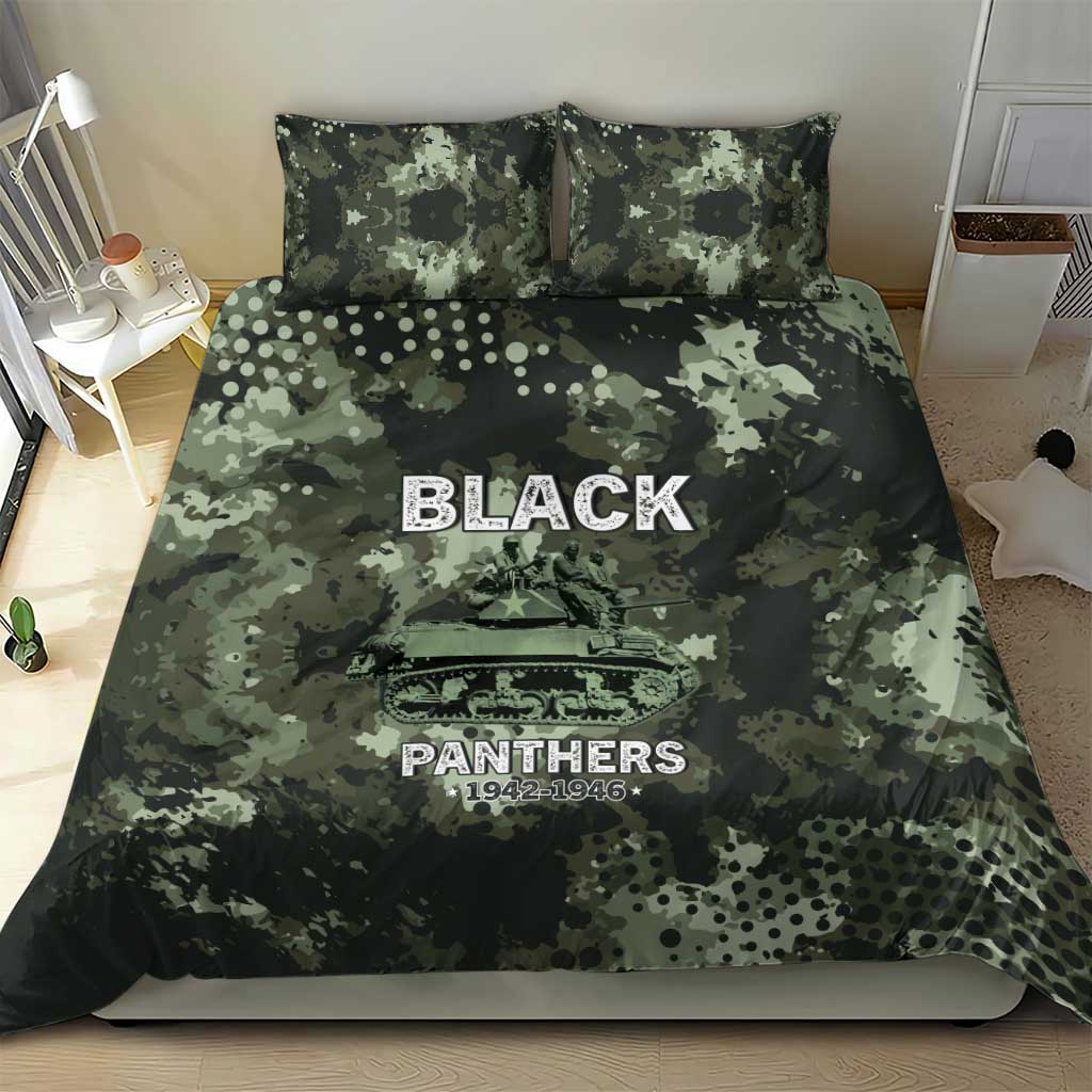 761st Tank Battalion Black Panthers Bedding Set WWII Military Camouflage - Wonder Print Shop