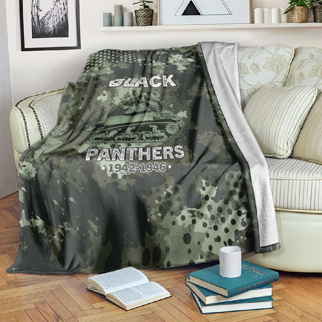 761st Tank Battalion Black Panthers Blanket WWII Military Camouflage - Wonder Print Shop