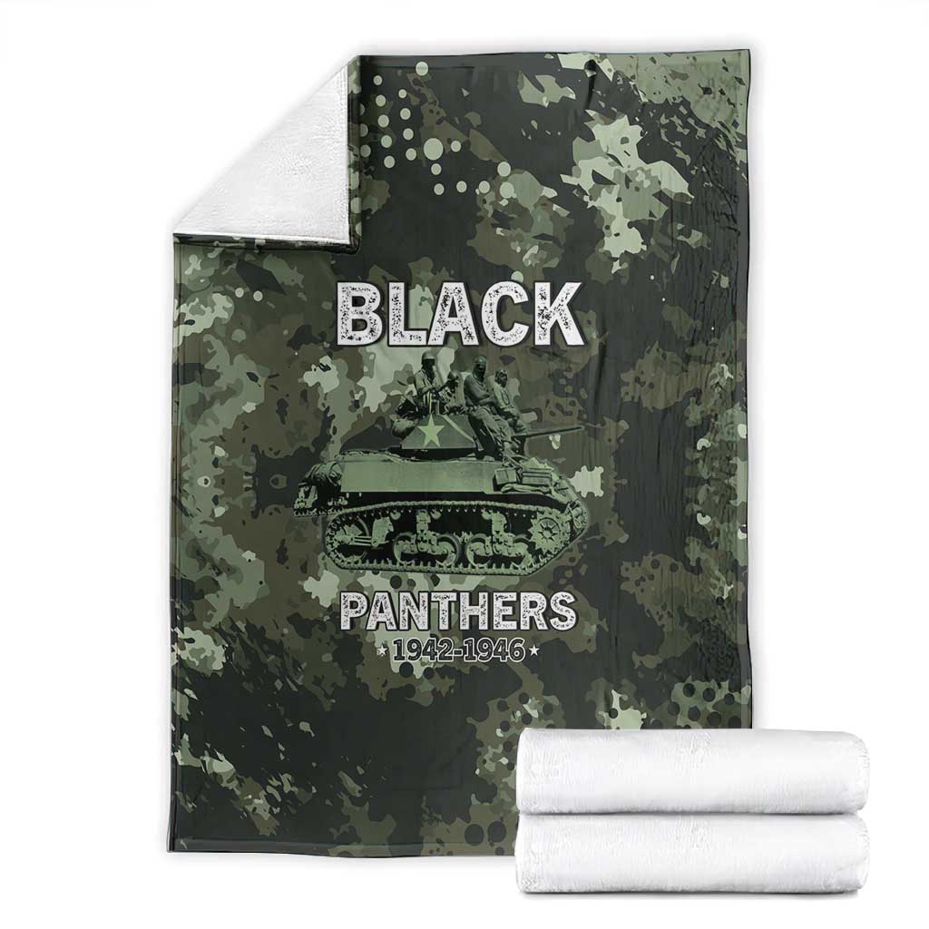 761st Tank Battalion Black Panthers Blanket WWII Military Camouflage - Wonder Print Shop