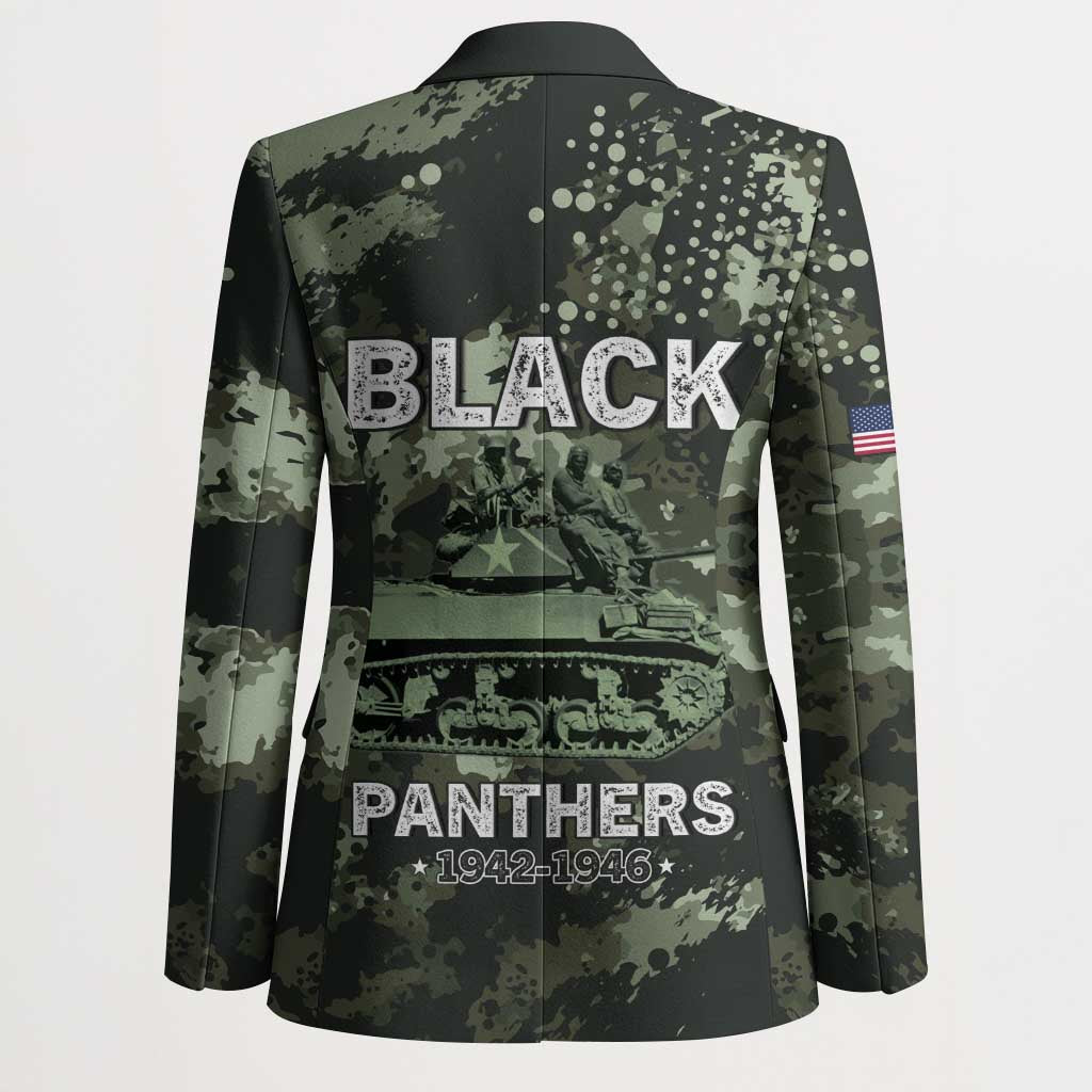761st Tank Battalion Black Panthers Blazer WWII Military Camouflage - Wonder Print Shop
