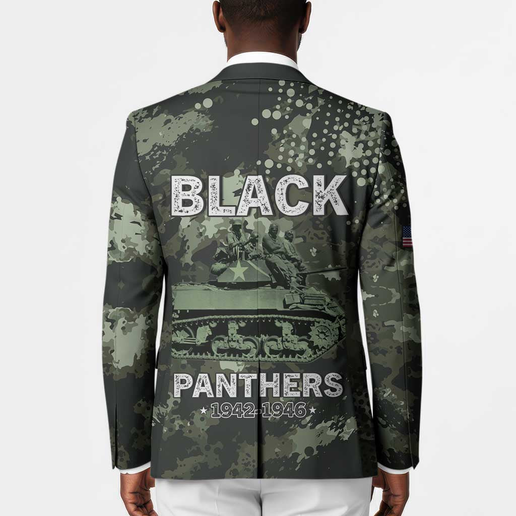 761st Tank Battalion Black Panthers Blazer WWII Military Camouflage - Wonder Print Shop