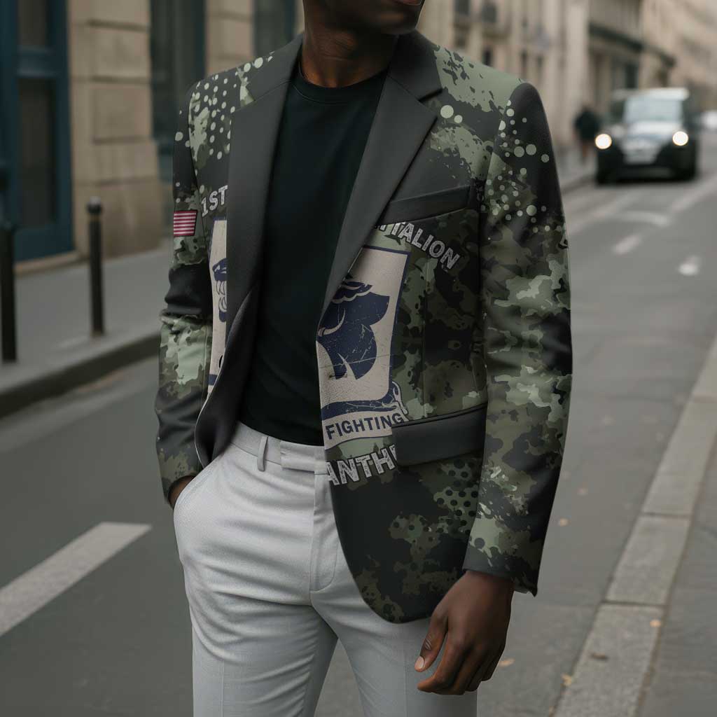 761st Tank Battalion Black Panthers Blazer WWII Military Camouflage - Wonder Print Shop