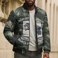 761st Tank Battalion Black Panthers Bomber Puffer Jacket WWII Military Camouflage - Wonder Print Shop