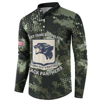 761st Tank Battalion Black Panthers Button Sweatshirt WWII Military Camouflage
