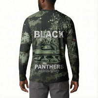 761st Tank Battalion Black Panthers Button Sweatshirt WWII Military Camouflage