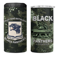 761st Tank Battalion Black Panthers 4 in 1 Can Cooler Tumbler WWII Military Camouflage - Wonder Print Shop