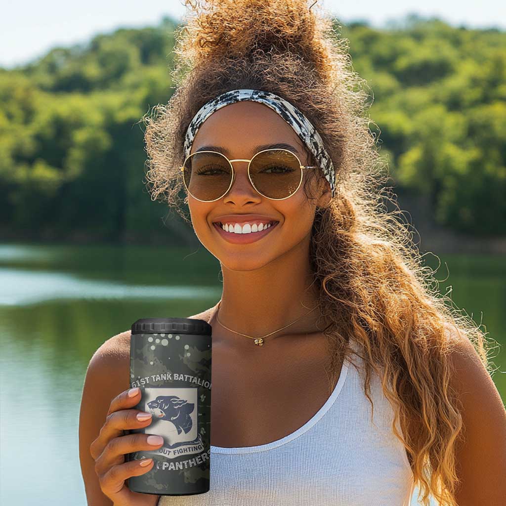761st Tank Battalion Black Panthers 4 in 1 Can Cooler Tumbler WWII Military Camouflage - Wonder Print Shop
