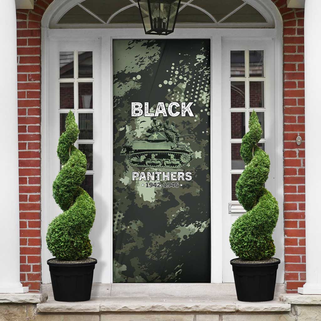 761st Tank Battalion Black Panthers Door Cover WWII Military Camouflage - Wonder Print Shop