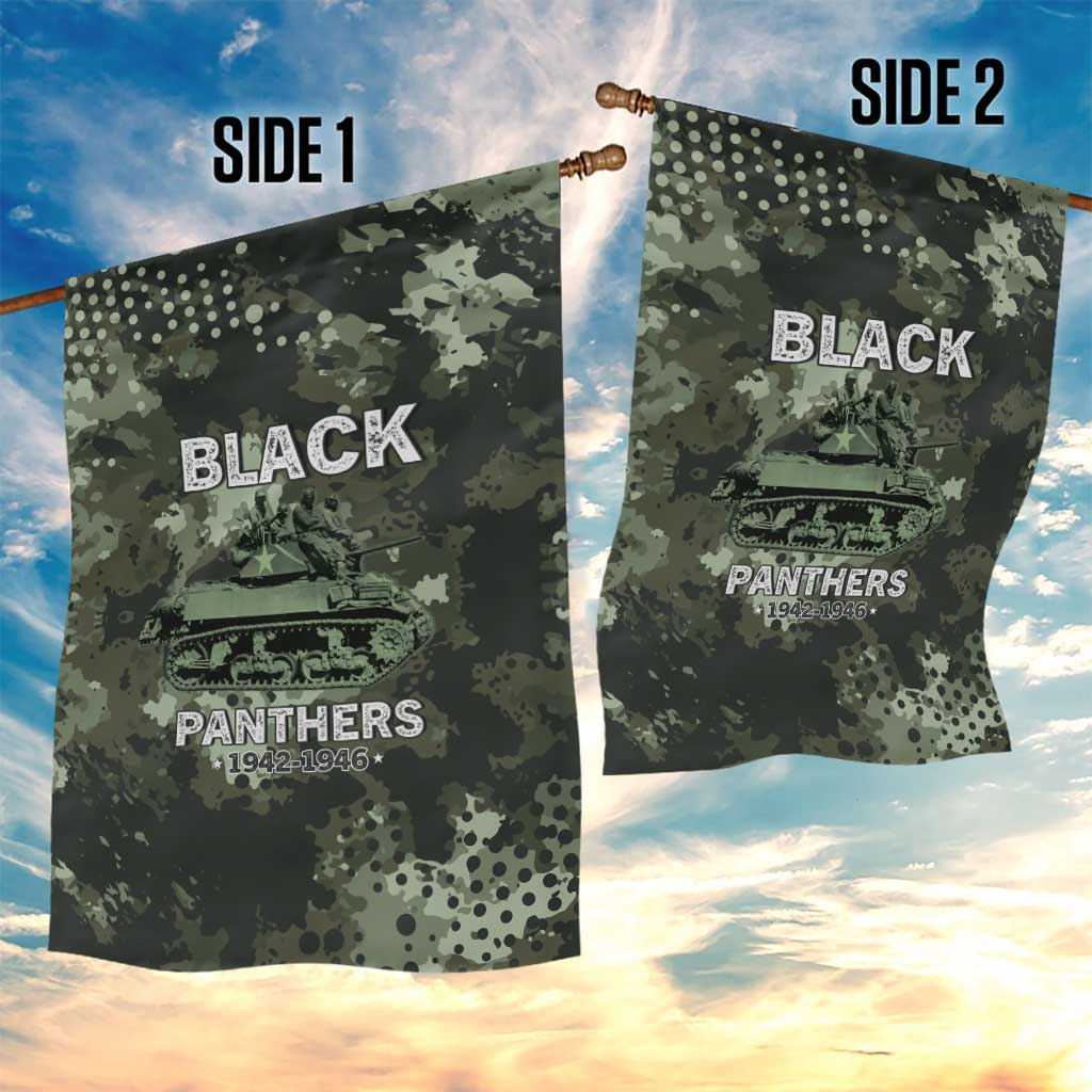 761st Tank Battalion Black Panthers Garden Flag WWII Military Camouflage - Wonder Print Shop