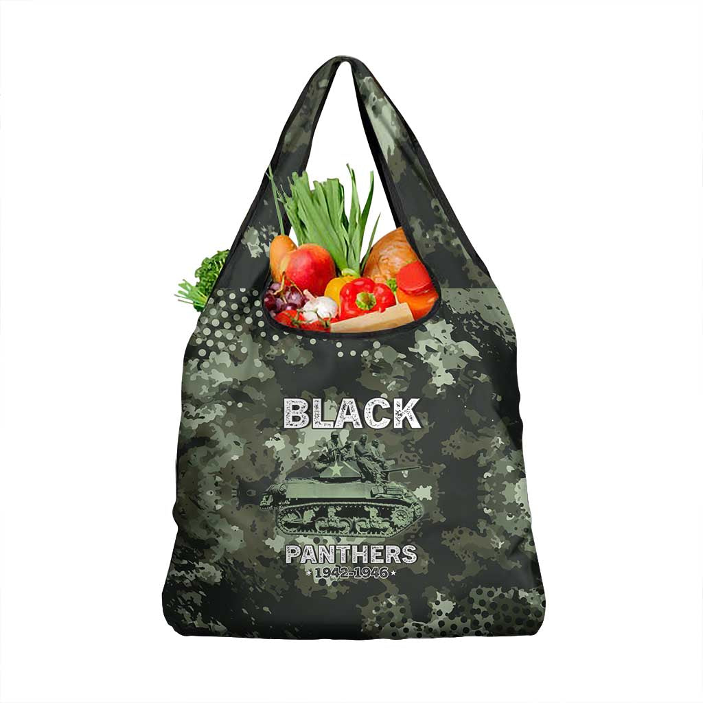 761st Tank Battalion Black Panthers Grocery Bag WWII Military Camouflage - Wonder Print Shop