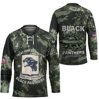 761st Tank Battalion Black Panthers Hockey Jersey WWII Military Camouflage - Wonder Print Shop