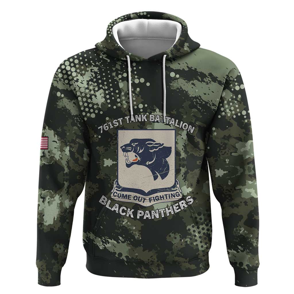 761st Tank Battalion Black Panthers Hoodie WWII Military Camouflage - Wonder Print Shop