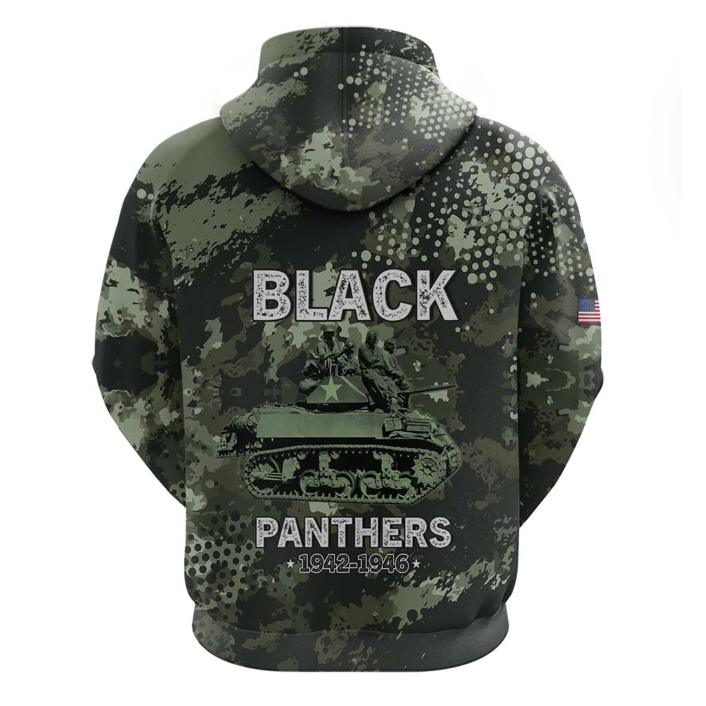 761st Tank Battalion Black Panthers Hoodie WWII Military Camouflage - Wonder Print Shop
