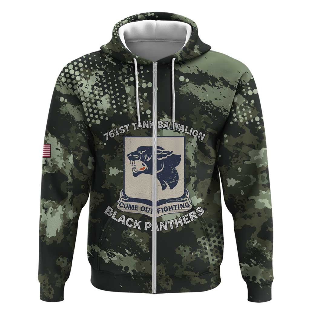 761st Tank Battalion Black Panthers Hoodie WWII Military Camouflage - Wonder Print Shop