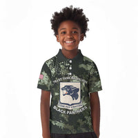 761st Tank Battalion Black Panthers Kid Polo Shirt WWII Military Camouflage - Wonder Print Shop