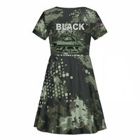 761st Tank Battalion Black Panthers Kid Short Sleeve Dress WWII Military Camouflage - Wonder Print Shop