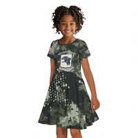 761st Tank Battalion Black Panthers Kid Short Sleeve Dress WWII Military Camouflage - Wonder Print Shop