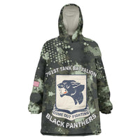 761st Tank Battalion Black Panthers Kid Wearable Blanket Hoodie WWII Military Camouflage - Wonder Print Shop