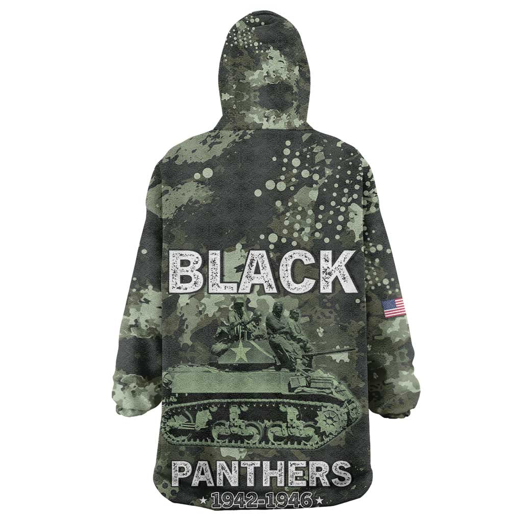 761st Tank Battalion Black Panthers Kid Wearable Blanket Hoodie WWII Military Camouflage - Wonder Print Shop