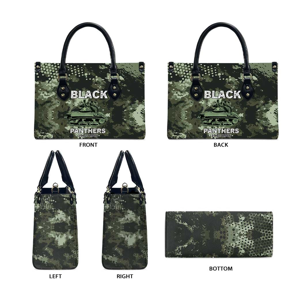 761st Tank Battalion Black Panthers Leather Bag WWII Military Camouflage - Wonder Print Shop