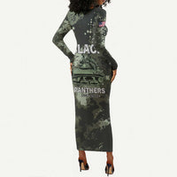 761st Tank Battalion Black Panthers Long Sleeve Bodycon Dress WWII Military Camouflage - Wonder Print Shop