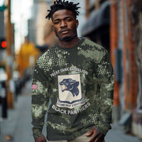 761st Tank Battalion Black Panthers Long Sleeve Shirt WWII Military Camouflage - Wonder Print Shop