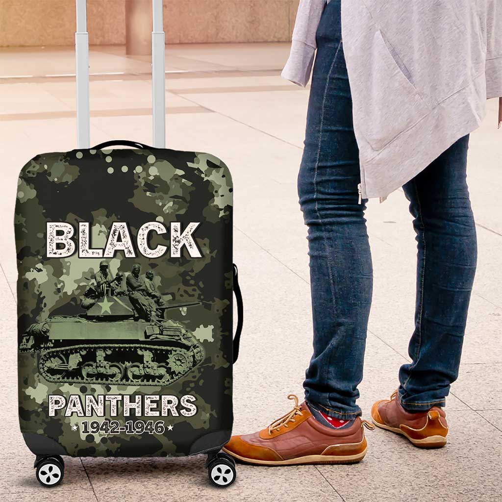 761st Tank Battalion Black Panthers Luggage Cover WWII Military Camouflage - Wonder Print Shop