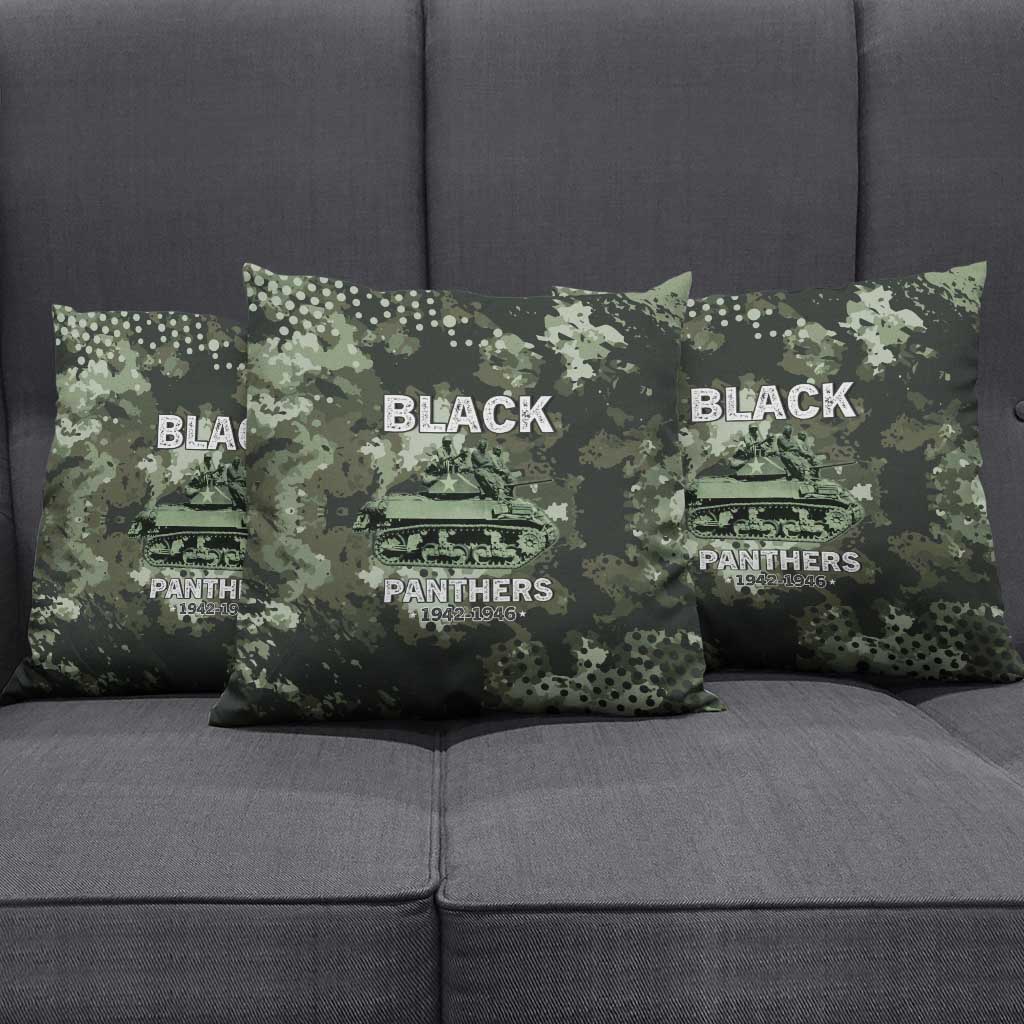761st Tank Battalion Black Panthers Pillow Cover WWII Military Camouflage - Wonder Print Shop