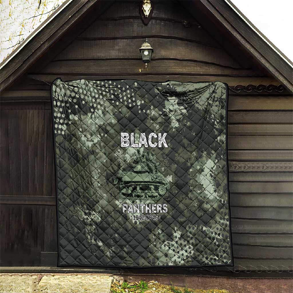 761st Tank Battalion Black Panthers Quilt WWII Military Camouflage - Wonder Print Shop