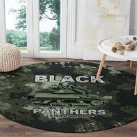 761st Tank Battalion Black Panthers Round Carpet WWII Military Camouflage - Wonder Print Shop