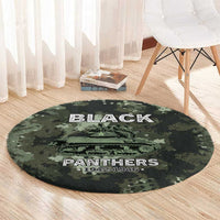 761st Tank Battalion Black Panthers Round Carpet WWII Military Camouflage - Wonder Print Shop