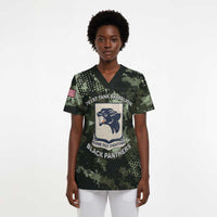 761st Tank Battalion Black Panthers Scrub Top WWII Military Camouflage - Wonder Print Shop