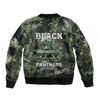 761st Tank Battalion Black Panthers Sleeve Zip Bomber Jacket WWII Military Camouflage - Wonder Print Shop