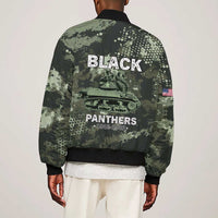 761st Tank Battalion Black Panthers Sleeve Zip Bomber Jacket WWII Military Camouflage - Wonder Print Shop