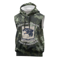 761st Tank Battalion Black Panthers Sleeveless Hoodie WWII Military Camouflage - Wonder Print Shop