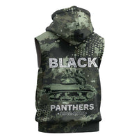 761st Tank Battalion Black Panthers Sleeveless Hoodie WWII Military Camouflage - Wonder Print Shop
