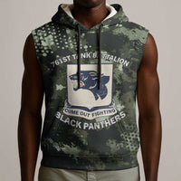 761st Tank Battalion Black Panthers Sleeveless Hoodie WWII Military Camouflage - Wonder Print Shop