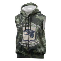 761st Tank Battalion Black Panthers Sleeveless Zip Hoodie WWII Military Camouflage - Wonder Print Shop