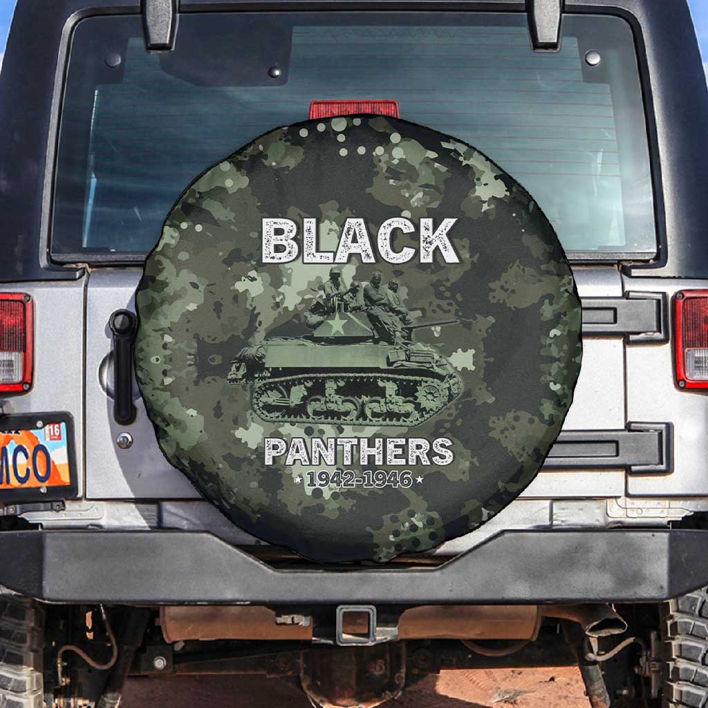 761st Tank Battalion Black Panthers Spare Tire Cover WWII Military Camouflage - Wonder Print Shop