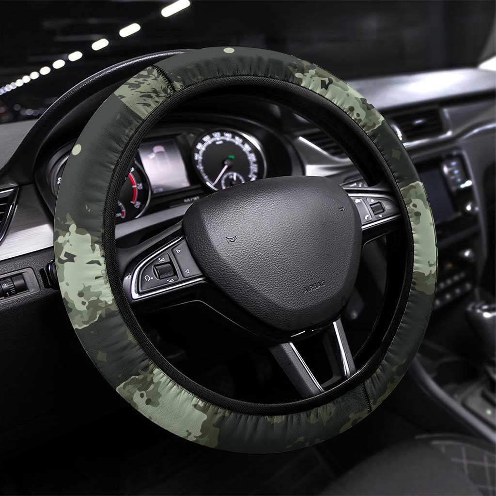 761st Tank Battalion Black Panthers Steering Wheel Cover WWII Military Camouflage - Wonder Print Shop