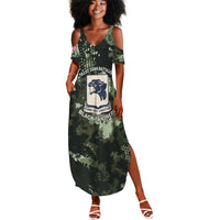 761st Tank Battalion Black Panthers Summer Maxi Dress WWII Military Camouflage - Wonder Print Shop