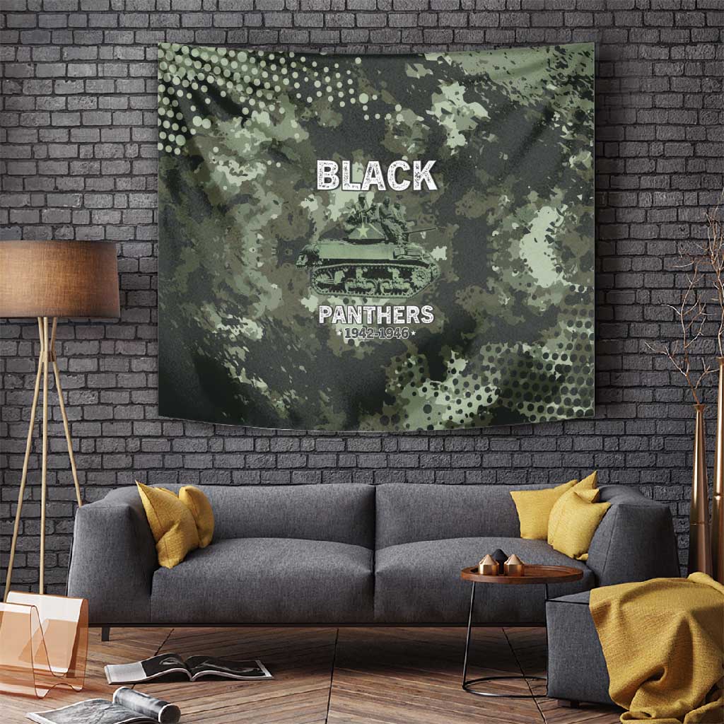 761st Tank Battalion Black Panthers Tapestry WWII Military Camouflage - Wonder Print Shop