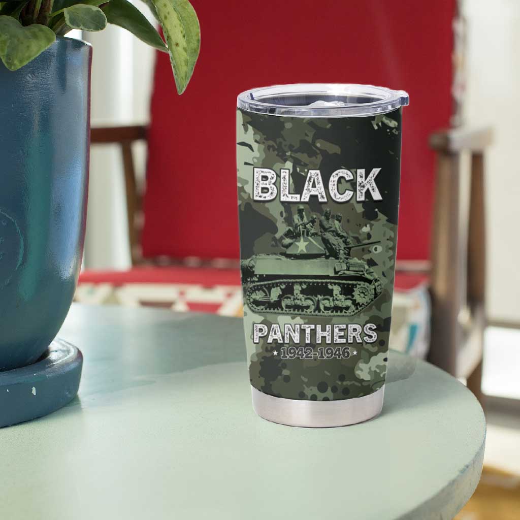 761st Tank Battalion Black Panthers Tumbler Cup WWII Military Camouflage - Wonder Print Shop