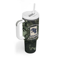 761st Tank Battalion Black Panthers Tumbler With Handle WWII Military Camouflage - Wonder Print Shop