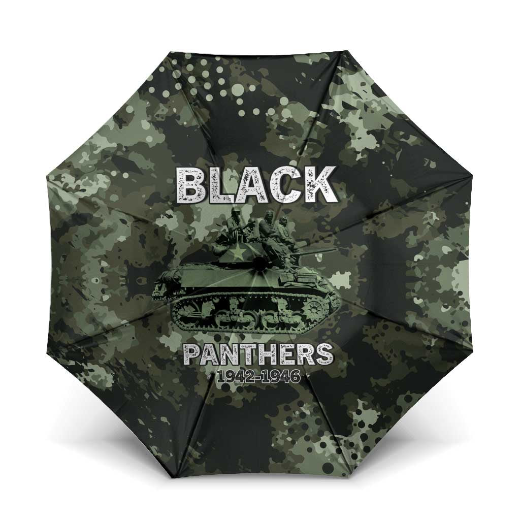 761st Tank Battalion Black Panthers Umbrella WWII Military Camouflage - Wonder Print Shop