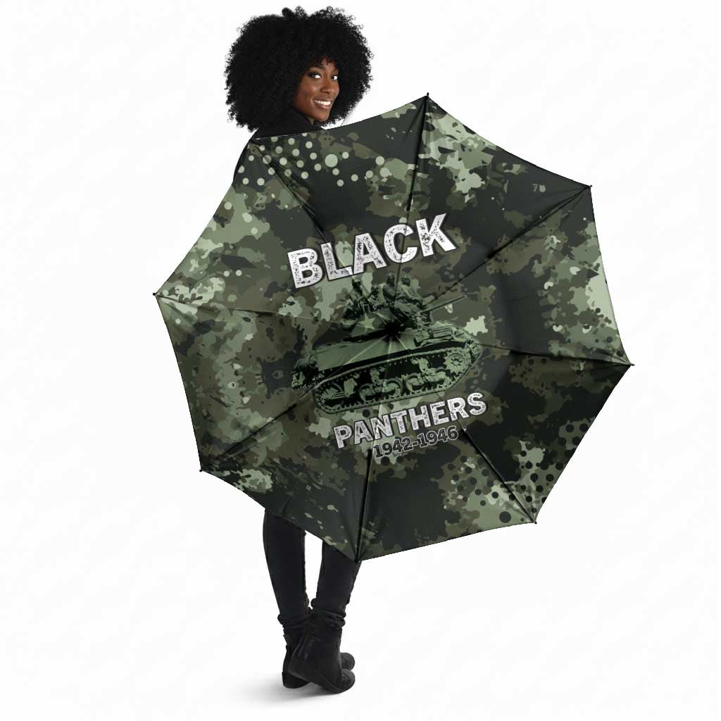 761st Tank Battalion Black Panthers Umbrella WWII Military Camouflage - Wonder Print Shop
