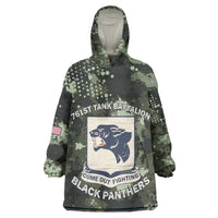 761st Tank Battalion Black Panthers Wearable Blanket Hoodie WWII Military Camouflage - Wonder Print Shop