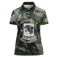 761st Tank Battalion Black Panthers Women Polo Shirt WWII Military Camouflage - Wonder Print Shop
