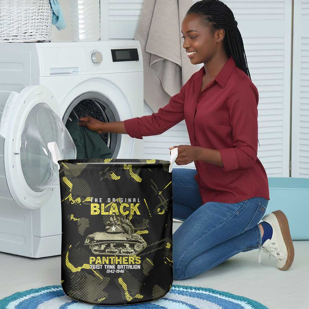 The Original Black Panthers 761st Tank Battalion Laundry Basket African American Heroes - Wonder Print Shop